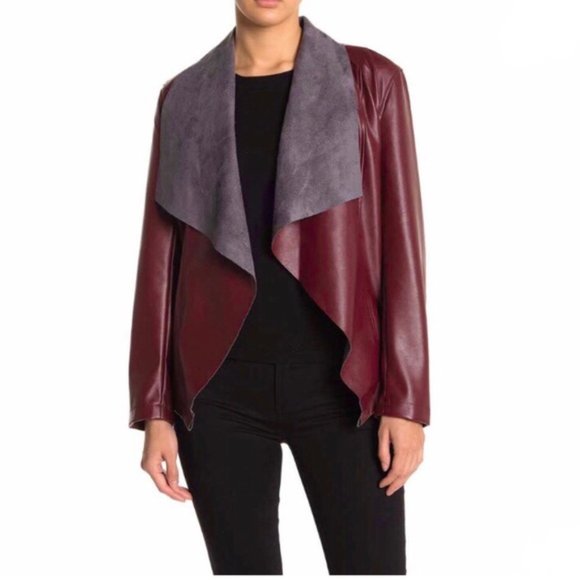 Tahari Jackets & Blazers - Tahari Faux Leather Moto Jacket Size M